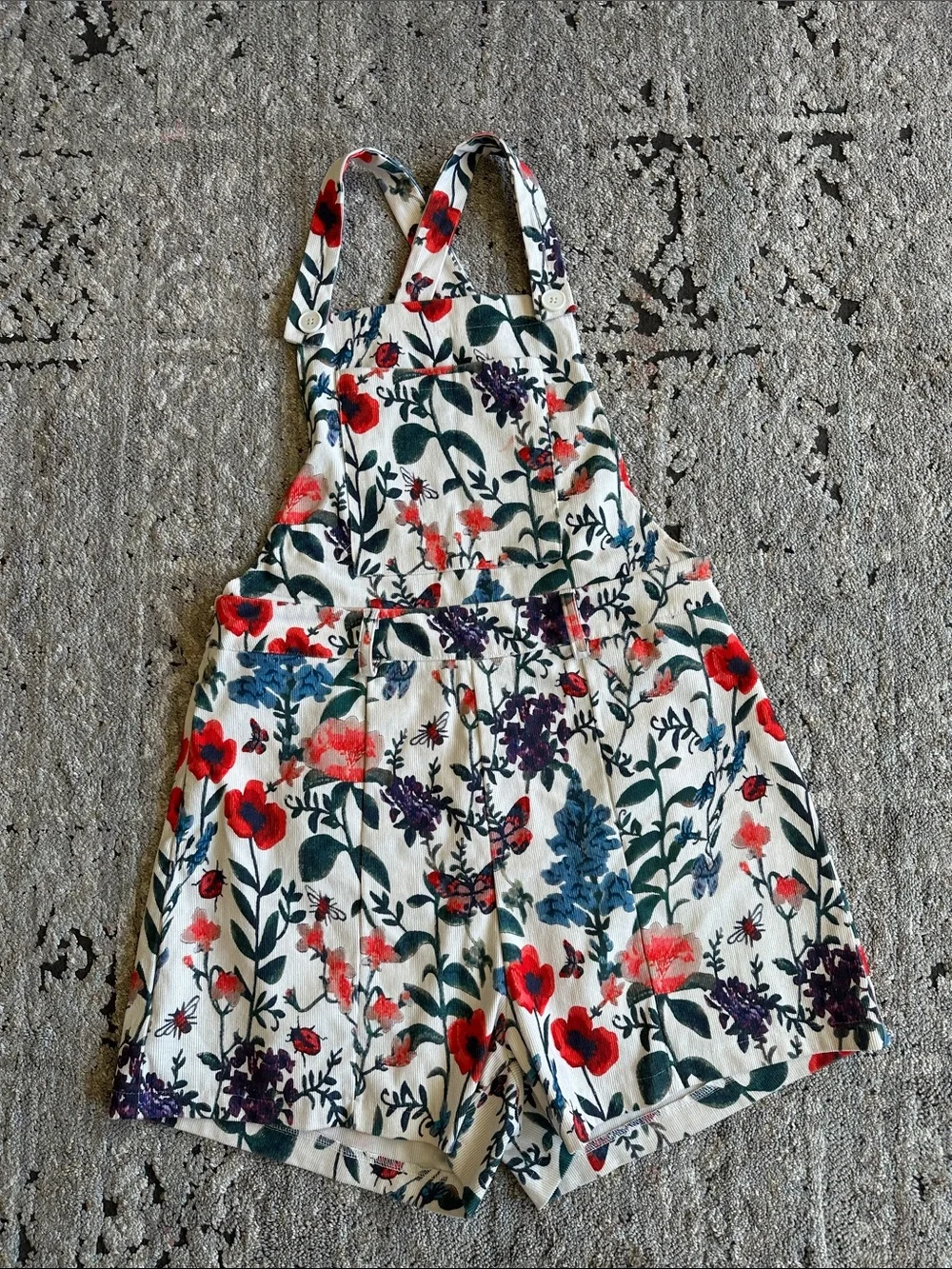 EUC floral short overalls - Picture 1 of 5